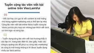 Tuyển cộng tác viên viết bài online trên ViecLamVui