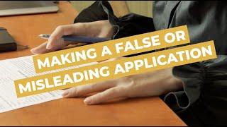 Making a False or Misleading Application | Sydney Criminal Lawyers®