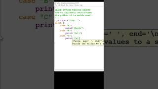 How to implement switch-case in python #shorts  #python #pythonforbeginers #python #pythonswitchcase