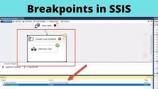 59 Breakpoints in SSIS | how to use breakpoints in ssis