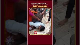 Man Gets Stuck Under Elephant Statue at Gujarat Temple   #viralvideo  #maptv  #ytshorts #shorts