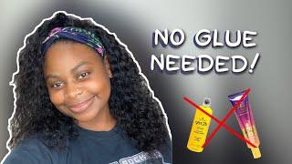 I TRIED A HEADBAND WIG FROM AMAZON AND IM SHOOK! | NO Glue Needed! |Worth The Hype? | Tiyonna B