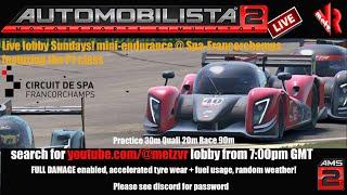 Automobilista 2 Live Lobby Sundays!  P1's @ Spa-Francorchamps!