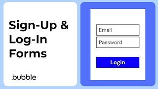 Build a SignUp & LogIn Page with Bubble - bubble.io tutorial