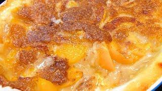 How to make a PEACH COBBLER with CANNED PEACHES