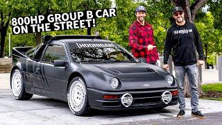 Ken Block's Ford RS200 Group B Rally Car on the Street, Meeting Up With Travis Pastrana!