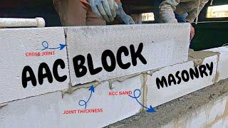 AAC Block Masonry Important Points  || AAC Block vs Red Brick Hindi ||