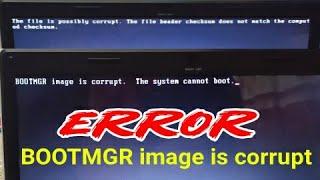 BOOTMGR image is corrupt. The system cannot boot. Ini solusinya ‼️