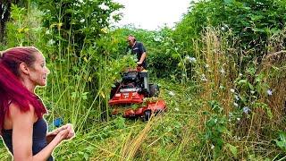 20FT TALL Overgrown YARD! NOBODY Would MOW it for this SINGLE MOM, SO I DID FOR FREE!