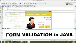 Login form validation in java | validate username and password from database | java tutorial #34