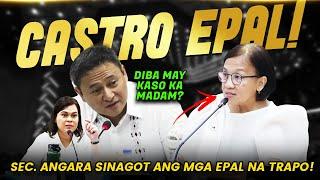 TAHASANG SINAGOT NI ANGARA SI CASTRO! BUDGET NG DEPED GINIGIPIT? VP SARA TINIR@ ULIT! CASTRO EPAL