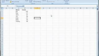 Creating a Macro Button in Excel 2007