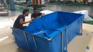 pvc tarpaulin fish farming pond  lttarp