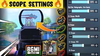 BGMI Scope Settings 2x 3x 4x 6x 8x | New Best Sensitivity Settings and Controls in 2022 | PubgMobile