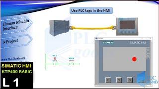 Siemens TIA portal, KTP400 HMI, how to setup, program, monitor a process