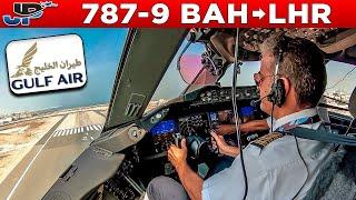 Gulf Air Boeing 787-9 Cockpit Bahrain to London Heathrow