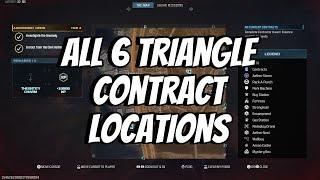 MW3 ZOMBIES - ALL 6 TRIANGLE CONTRACT LOCATIONS