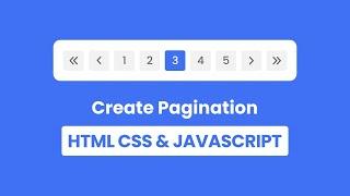 How to make Pagination in HTML CSS & JavaScript