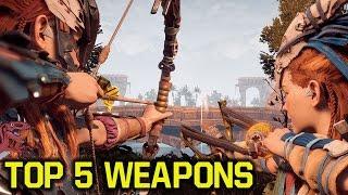 Horizon Zero Dawn tips and tricks - TOP 5 Best WEAPONS (Horizon Zero Dawn best weapons)