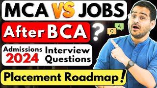 After BCA MCA or Jobs? BCA Interview Questions! BCA Placement Roadmap#bca #bcacourse #placements