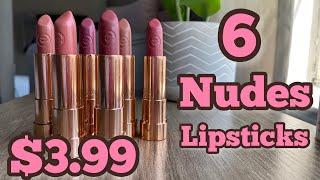 Essence‍This is Nude lipstick! 6 shades swatches and test #lipstick #makeup #essence #fypシ