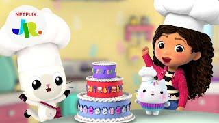 Cakey’s Bakery Cute Cake Baking  Gabby’s Dollhouse | Netflix Jr