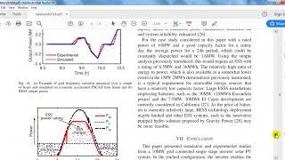 Incorporating Battery Energy Storage Systems into Multi-MW Grid Connected PV Systems|eee 2020 projec