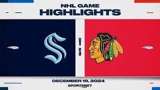 NHL Highlights | Blackhawks vs. Kraken - December 19, 2024