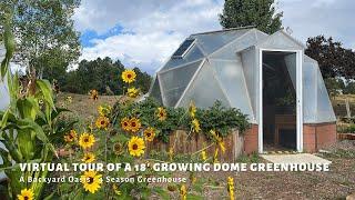 18' Growing Dome Geodesic Greenhouse Tour