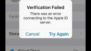 Verification Failed Apple ID  Server Problem Fixed