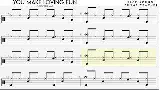 How to play You Make Loving Fun on Drums 