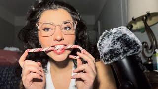 ASMR | Candy Cane & Mouth Sounds  Very Satisfying 