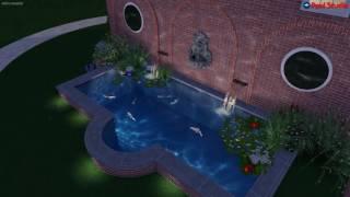 Koi Market Pond and Planter Beds - 3D Pool Render & Design