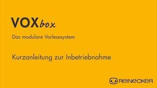 Kurzanleitung für VOXbox Vorlesesystem