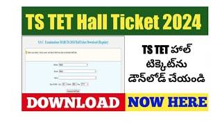 TS TET Hall Ticket 2024, Link, Exam Date, How To Download Check Know More Details