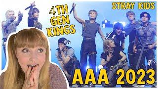 reaction to: [#AAA2023] StrayKids (스트레이 키즈) - Broadcast Stage | Official Video