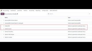 Odoo18 - New reconciliation model to create customer invoice or vendor bill from bank transaction