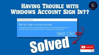 We Can't Sign In to Your Account Issue Solved 2023 | Windows 10 Temp Account Issue Fix Bangla