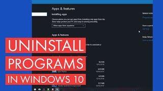 How to Uninstall Programs in Windows 10  | Windows Tutorial