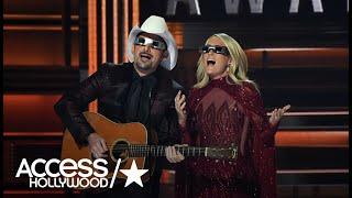 Carrie Underwood & Brad Paisley Zing Donald Trump, Hillary Clinton & Country Stars On CMA Stage