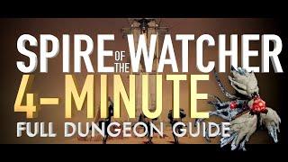 SPIRE OF THE WATCHER GUIDE // 4-MINUTE COMPLETE DUNGEON GUIDE