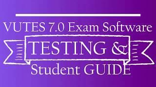 VU Exam Software Tutorial | Software Testing and Student Guide VUTES 7.0 | Practice for exams