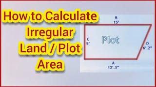 How to Calculate Irregular land Area | Irregular Plot Area in Square Feet | All About Civil Engineer