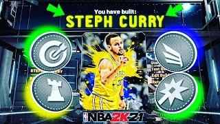 BEST Steph Curry Build 2k21!!! Shooting and Playmaking Build!!! Best Point Guard Build NBA 2k21!!!