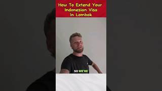 How To visa extension Indonesia! 2024 #Visa #howto #Lombok #bali #budgettravel #travelvlog #shorts