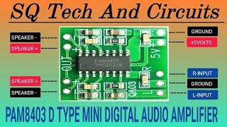 PAM8403 D TYPE mini digital audio amplifier introduction and review urdu / hindi