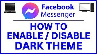 How To Enable Dark Theme On Facebook Messenger Using A PC (Web Version) *2024
