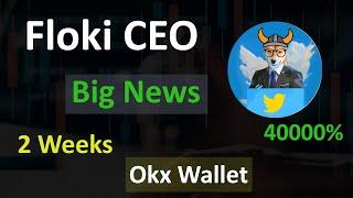 Floki CEO Big News in 2 Weeks | Floki CEO Integrated with Okx Wallet | Floki CEO News Today