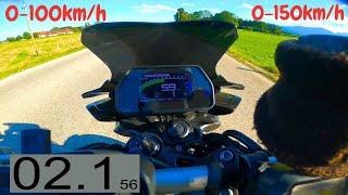 Acceleration Test 0-100kmh & 0-150kmh - YAMAHA MT-10 2023 (Remaped and Launch Control )