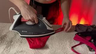 Cleaning | ironing underwear | Transparent lingeria Try On Haul. Amanda Shake.
